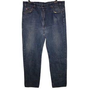 Vintage Orange Tab Levis 505 Denim Blue Jeans 42x34 Made in USA